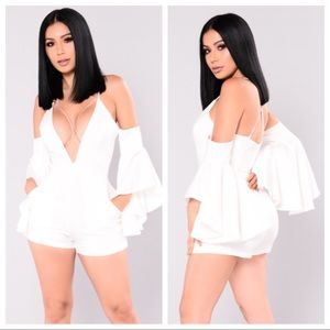 Fashion Nova Deep V Romper